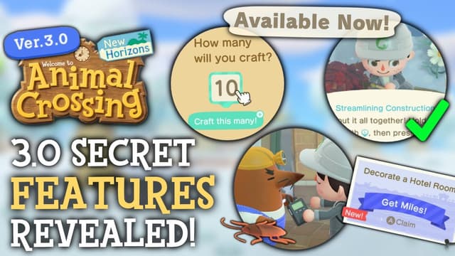 Secret NEW Features In 3.0 Update Revealed - Animal Crossing New Horizons - Featured Image