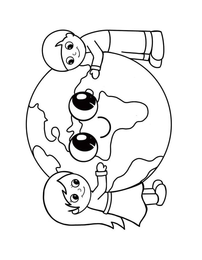 Earth Coloring Pages (Free Printable PDF) - Featured Image