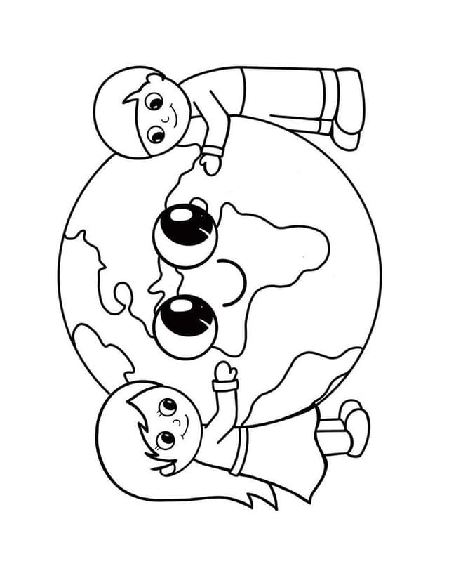 Earth Coloring Pages (Free Printable PDF) - Featured Image
