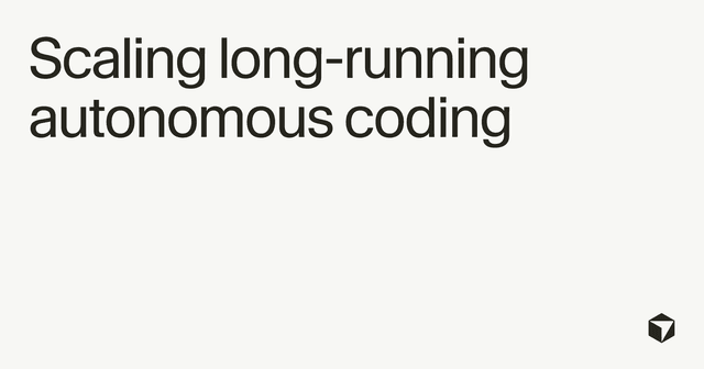 Scaling long-running autonomous coding · Cursor - Featured Image