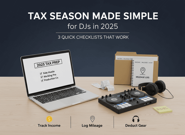Tax Season Made Simple for DJs in 2025: 3 Quick Checklists That Could Be Helpful – DJsHelpingDJs - Featured Image
