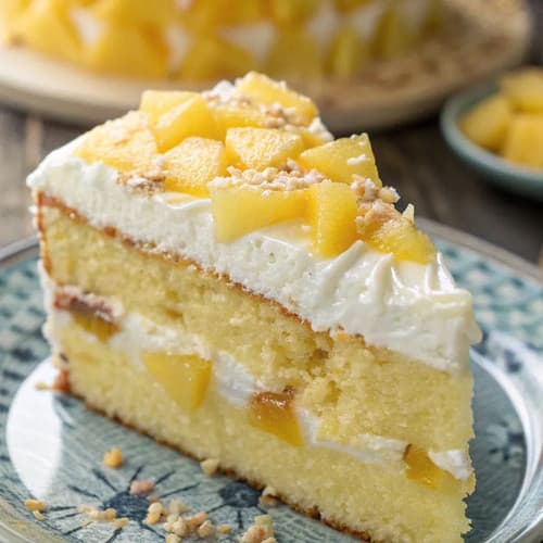 Chilled Fresh Cream Pineapple Cake: A Tropical Treat - Featured Image