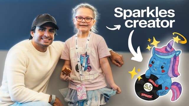 Carlos Sainz FINALLY meets the creator of Sparkles! - Featured Image