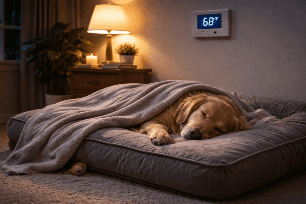 What Temperature Do Dogs Prefer for Sleeping? The Ideal Sleep Comfort Guide for Your Dog - Sassy Feeds - Featured Image