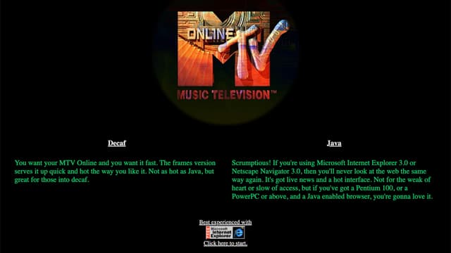 Best Experienced With: MTV.com and the 90s Browser War | Cybercultural - Featured Image