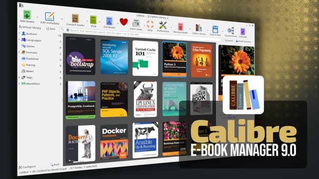 Calibre 9.0 E-Book Manager Released With New Bookshelf View - Featured Image