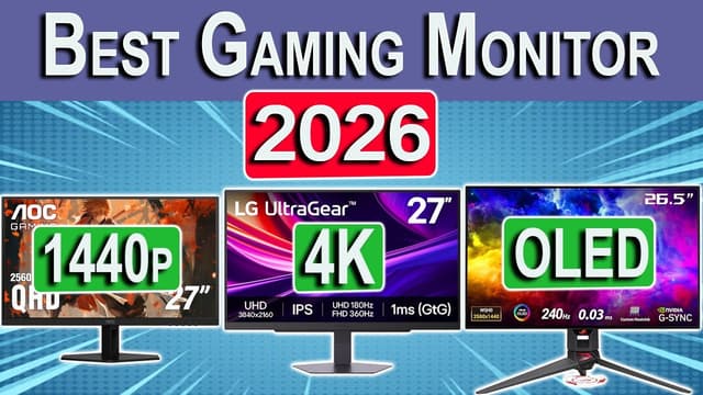 Best Gaming Monitor 2026 | 1440p, 240hz, 4K & OLED | Best Gaming Monitors for PC PS5 XBox - Featured Image