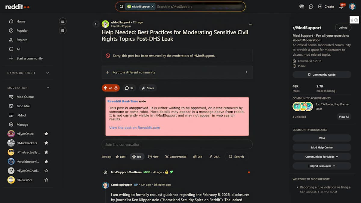 Reddit Refuses To Provide Guidance After A NYT and Gizmodo Report Shows They Are Giving User Data To Homeland Security - Featured Image
