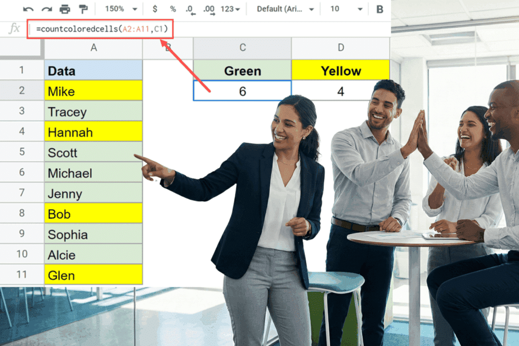 Count Colored Cells in Google Sheets (3 Ways – Full Guide) - Featured Image