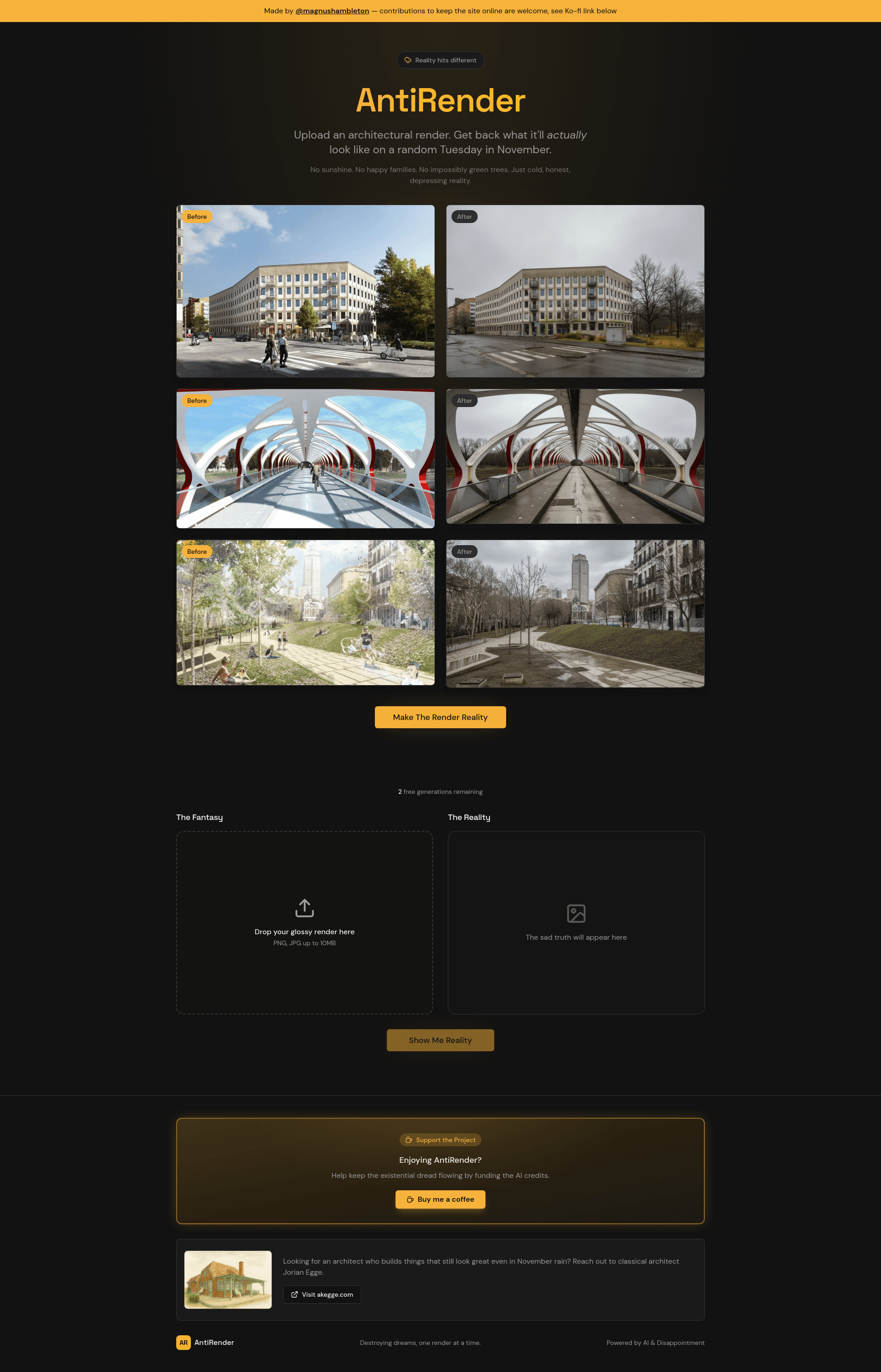 AntiRender - See Through The Architectural BS - Featured Image