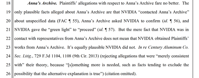 NVIDIA: Contact With Anna's Archive Doesn't Prove Copyright Infringement * TorrentFreak - Featured Image