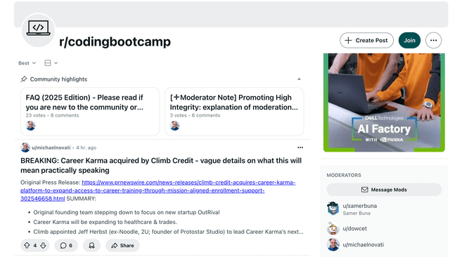 The Story of Codesmith: How a Competitor Crippled a $23.5M Bootcamp By Becoming a Reddit Moderator - Featured Image