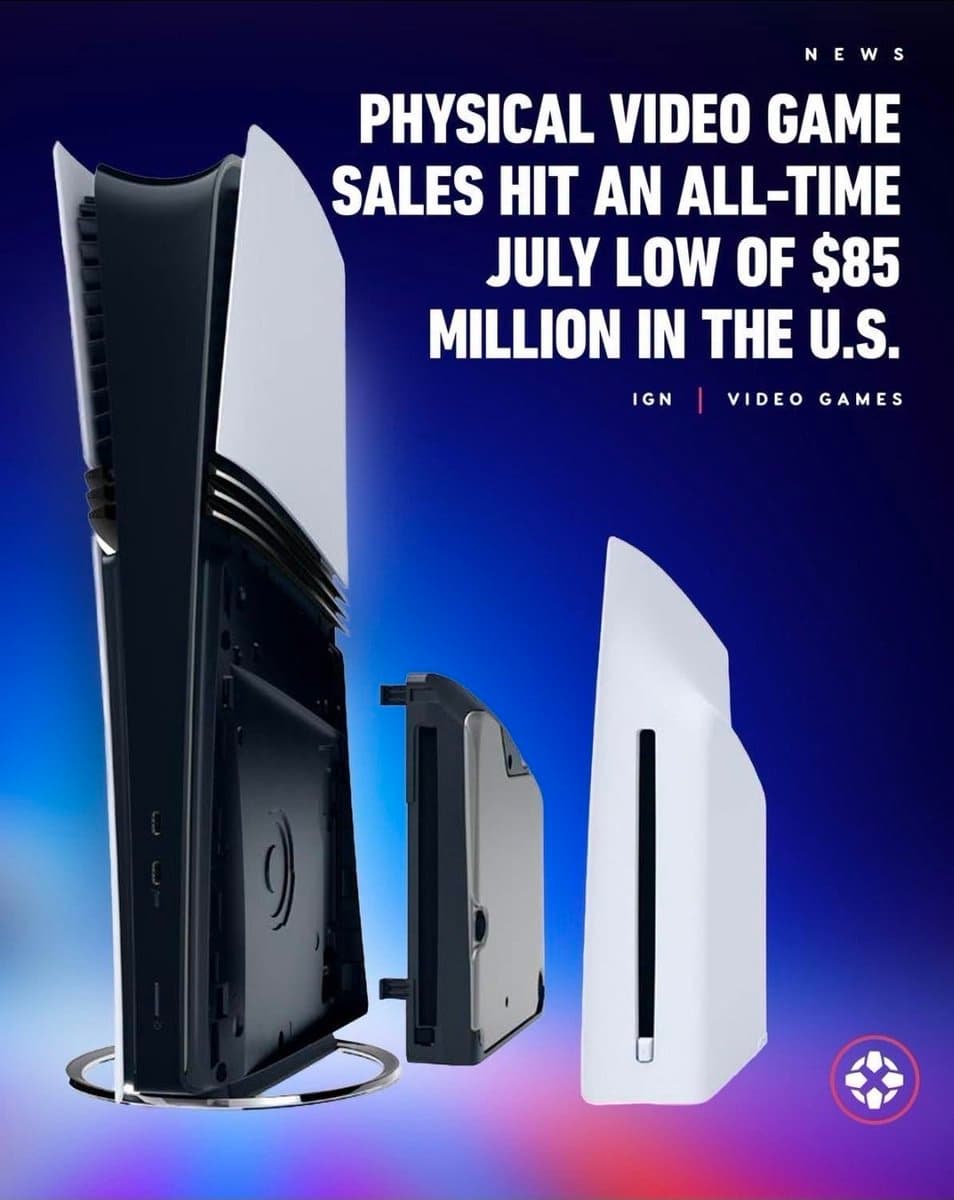 US Physical Game Sales Hit Record July Low Amid Digital Shift Debate