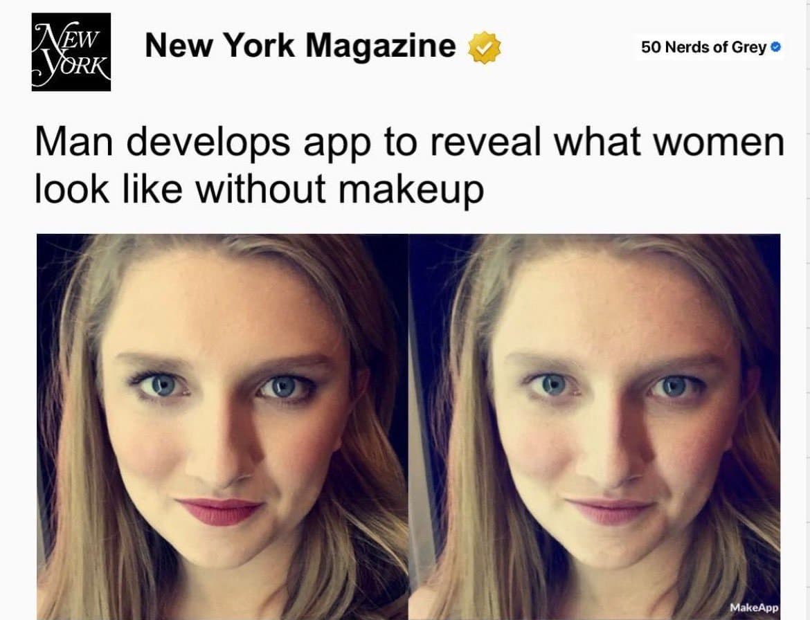 Old Makeup-Removal App Photo Revives Online Authenticity Debate