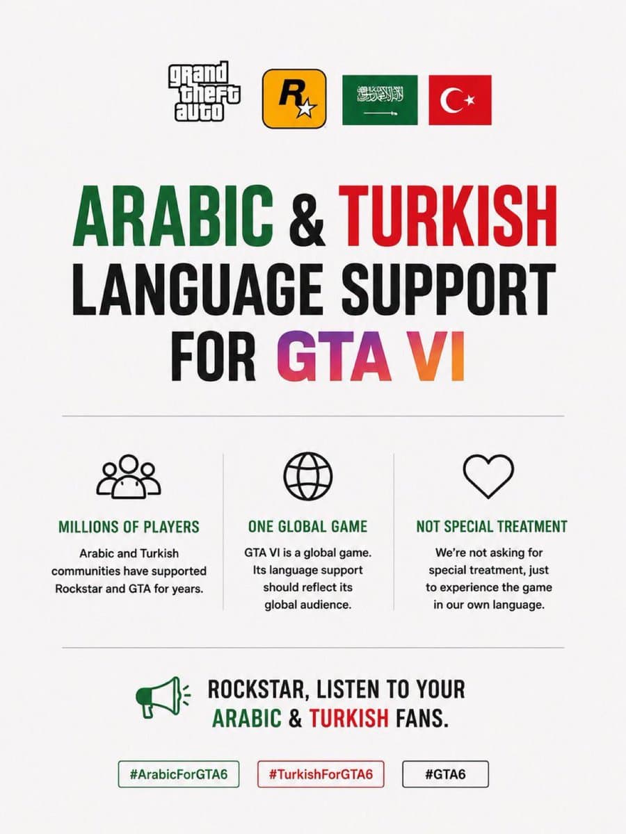 Turkish Gamers Push Rockstar for GTA VI Turkish Support
