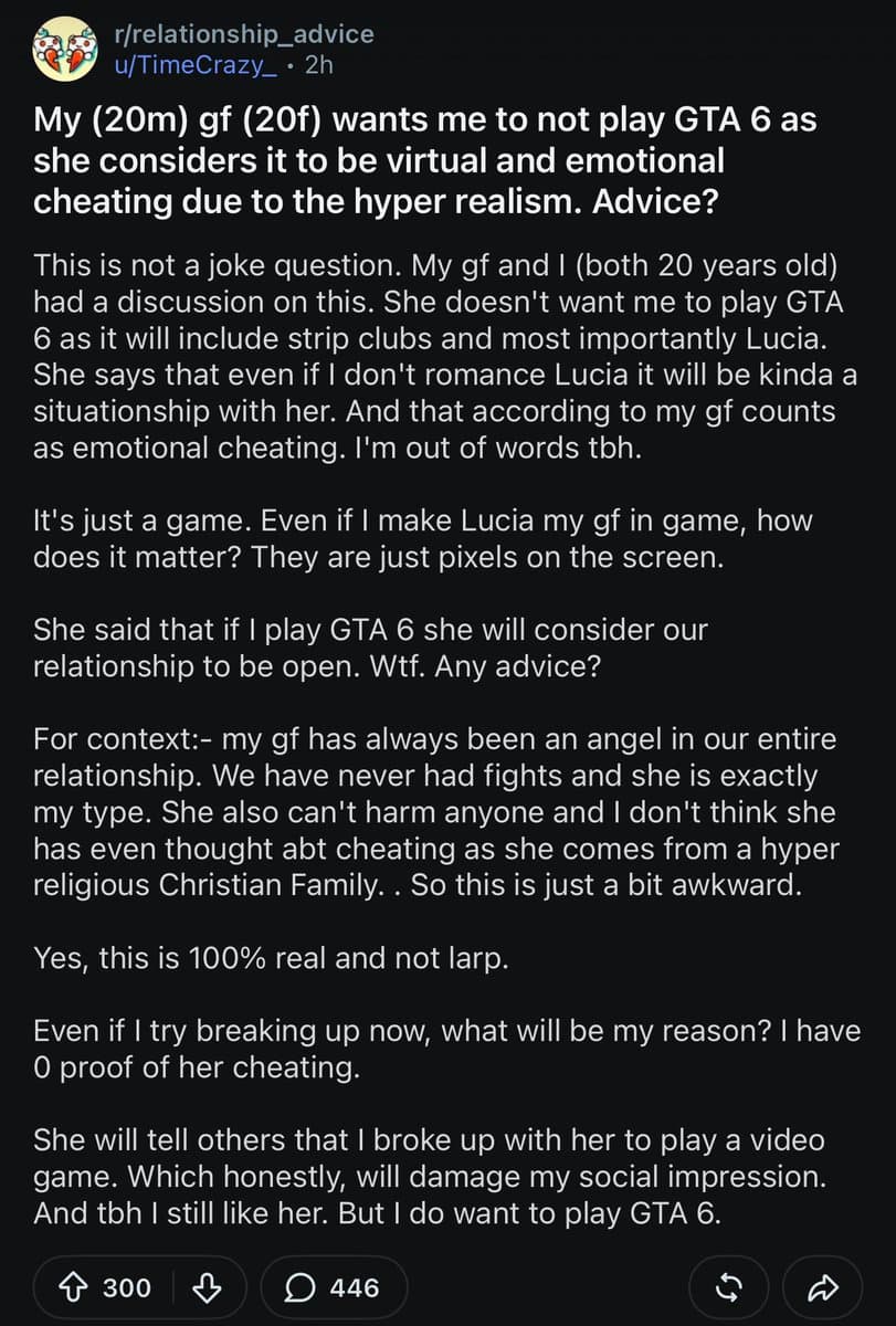 GTA 6 Relationship Mechanics Spark Real-Life Cheating Fears
