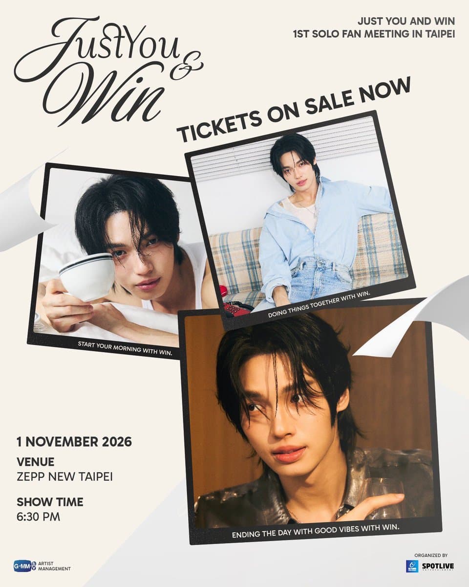 Win Metawin's First Solo Fan Meeting in Taipei Sells Out VIP Tickets Instantly