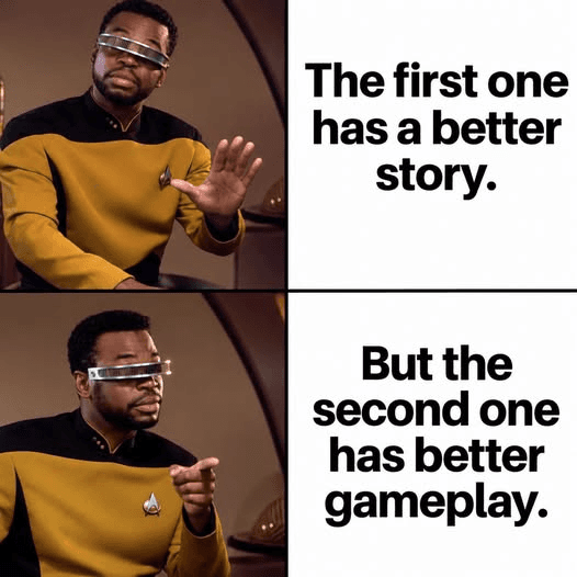 Star Trek Meme Sparks Debate on Games with Strong First Stories and Better Sequel Gameplay