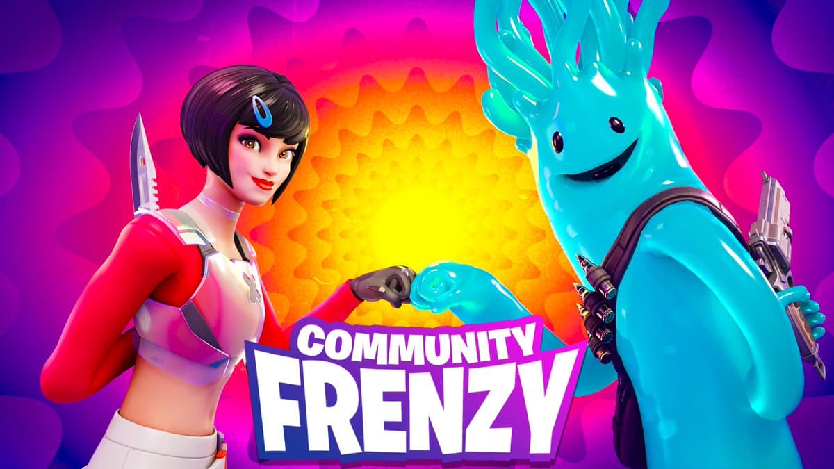 Community Frenzy launch artwork advertising the 40-player Fortnite Creative island.