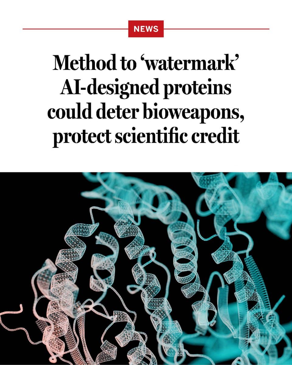 Method to ‘watermark’ AI-designed proteins could deter bioweapons, protect scientific credit