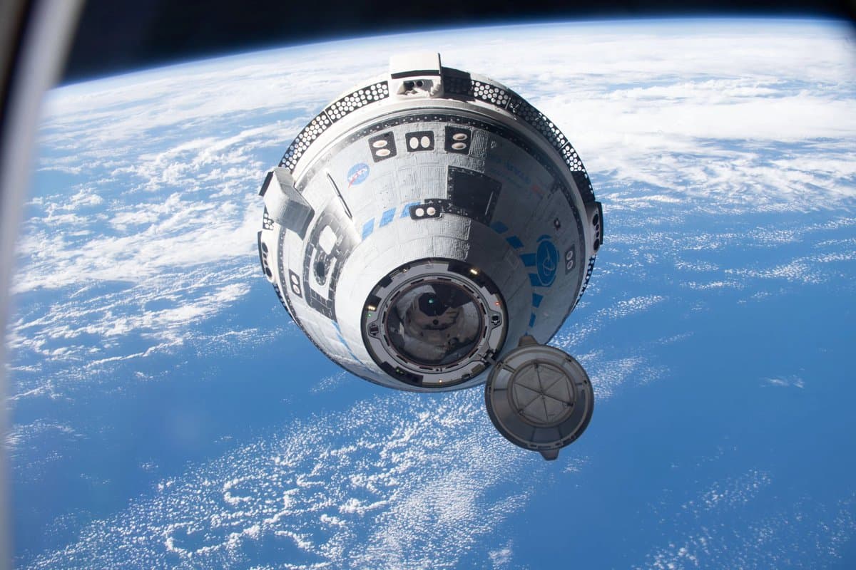 A photo of Boeing’s Starliner spacecraft that launched NASA’s Crew Flight Test astronauts Butch Wilmore and Suni Williams to the International Space Station.