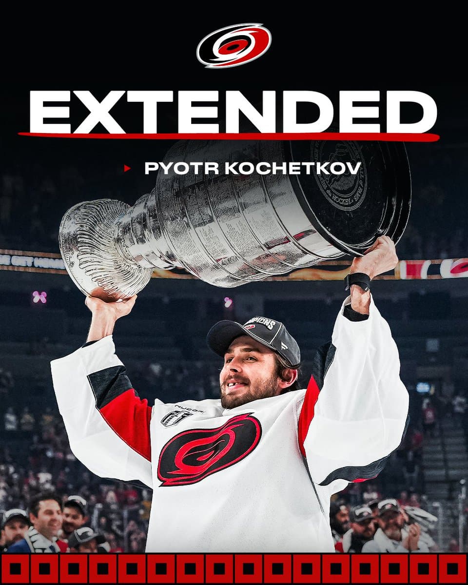 Graphic announcing Pyotr Kochetkov has been extended
