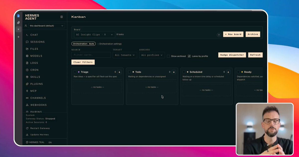 Hermes Kanban's task boards for coordinating agents and projects · Digg