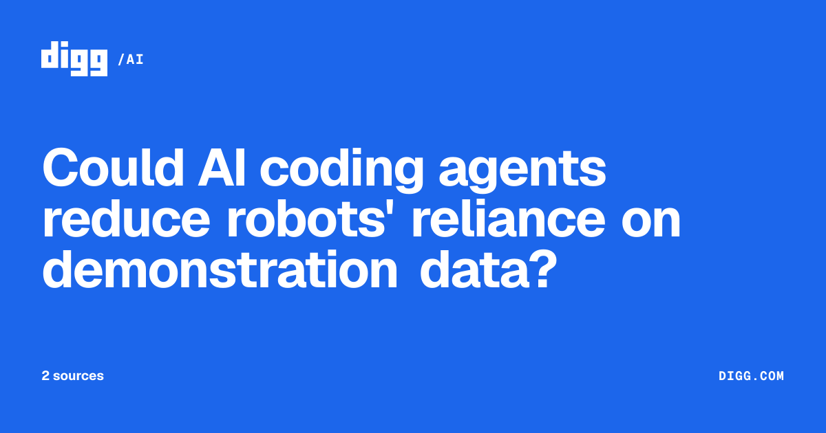 Could AI coding agents reduce robots' reliance on demonstration data ...