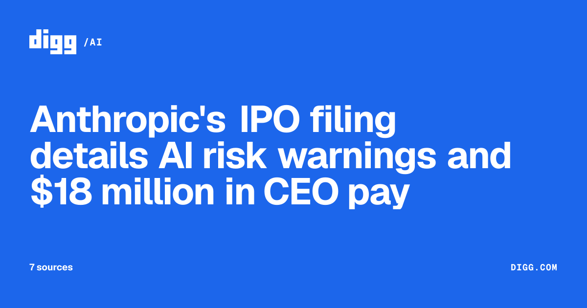 Anthropic's IPO filing details AI risk warnings and $18 million in CEO ...