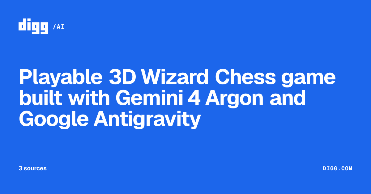 Playable 3D Wizard Chess game built with Gemini 4 Argon and Google ...
