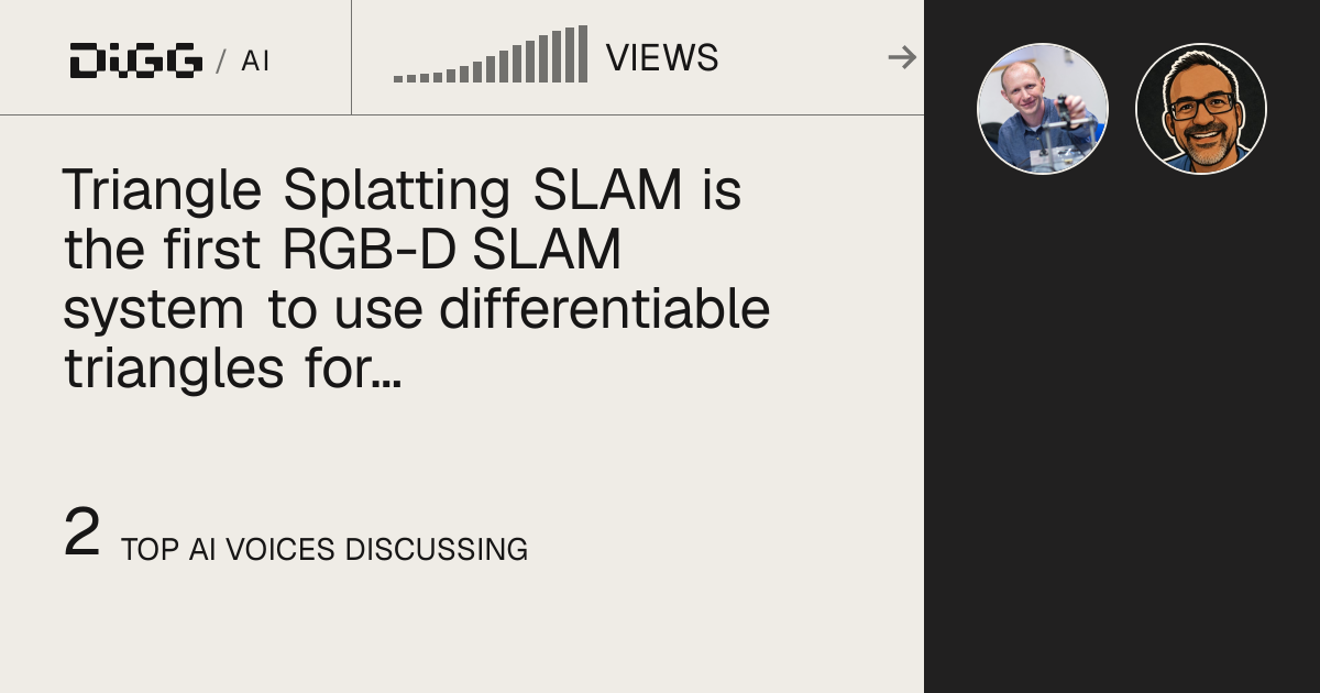 Triangle Splatting SLAM is the first RGB-D SLAM system to use ...