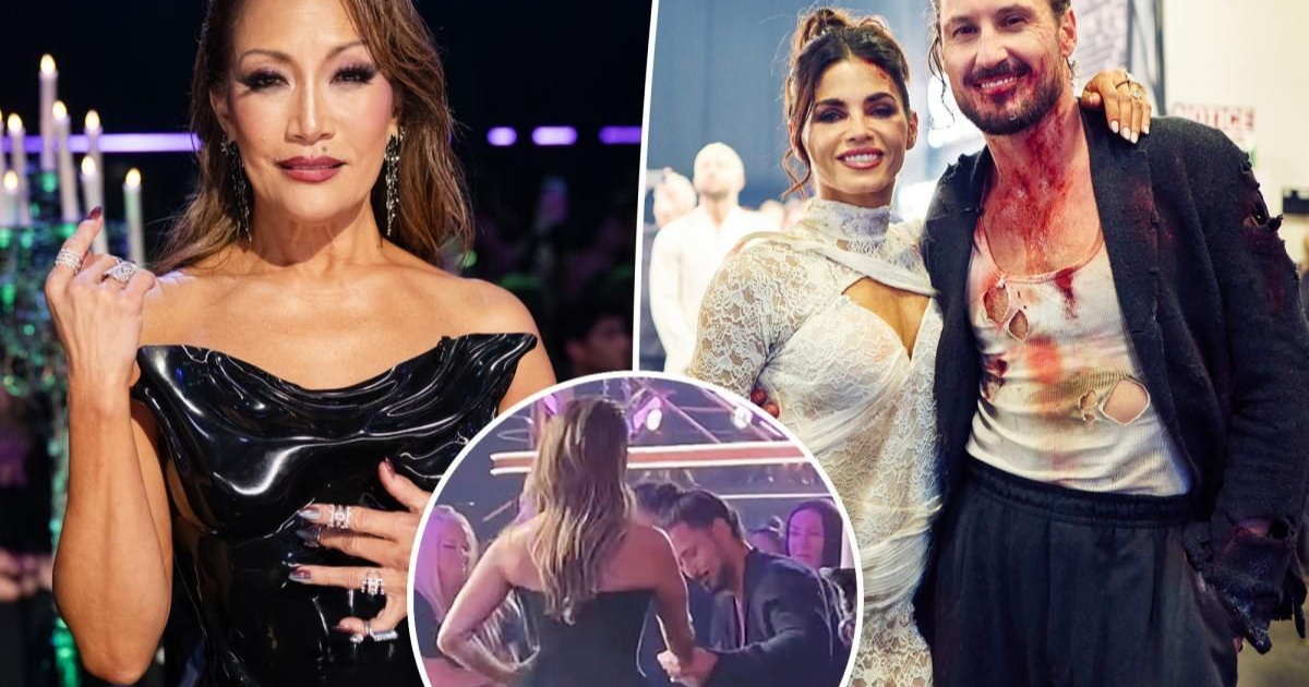 Val Chmerkovskiy and Carrie Ann Inaba embrace on ‘DWTS’ set after his ...