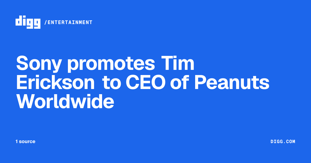 Sony promotes Tim Erickson to CEO of Peanuts Worldwide · Digg