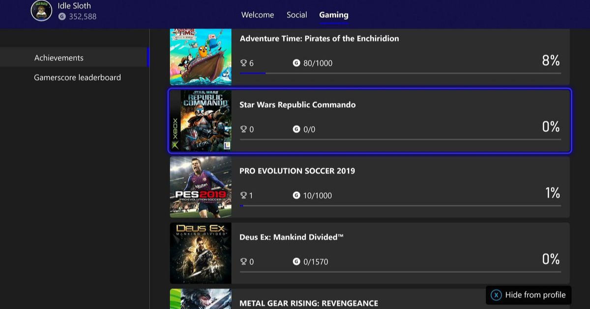 Original Xbox games reportedly appear in Xbox profile achievement ...
