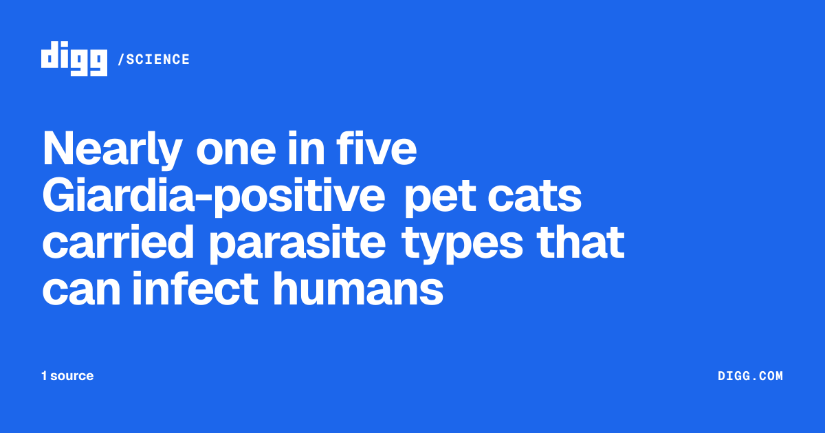 Nearly one in five Giardia-positive pet cats carried parasite types ...