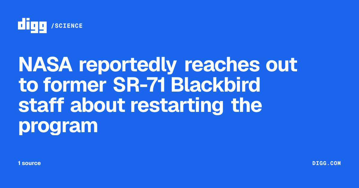 NASA reportedly reaches out to former SR-71 Blackbird staff about ...
