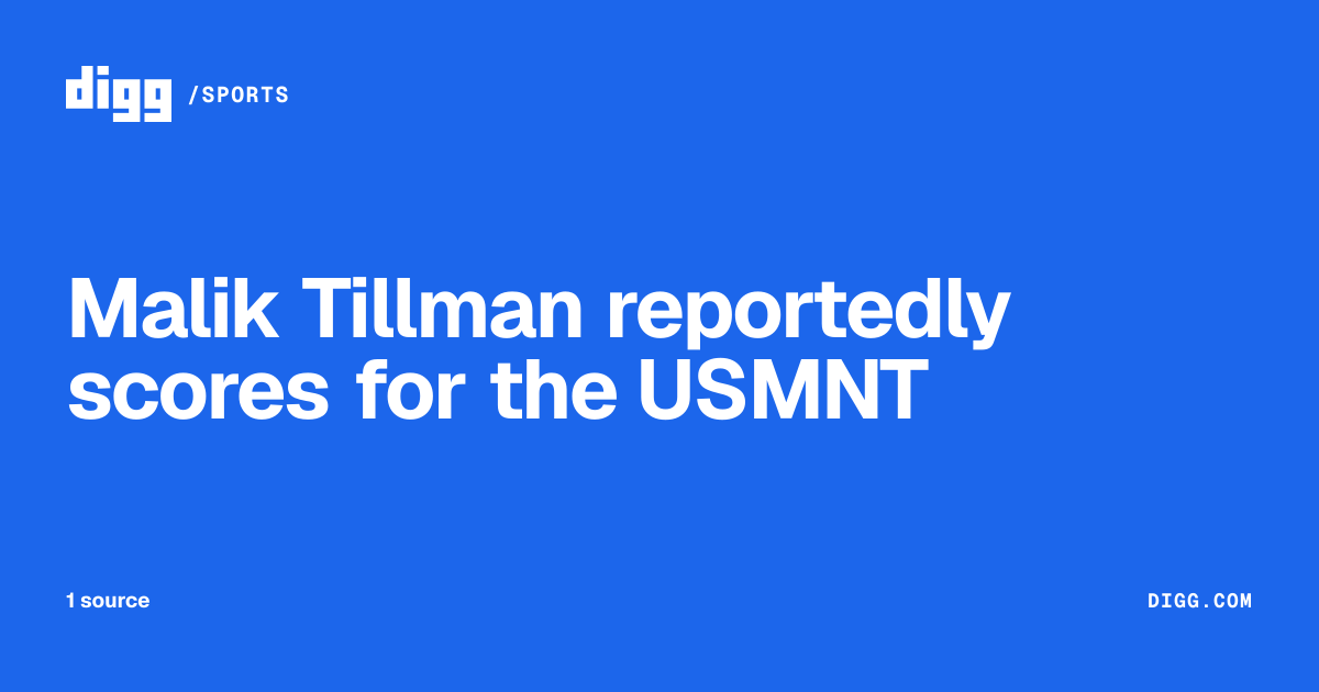 Malik Tillman reportedly scores for the USMNT · Digg