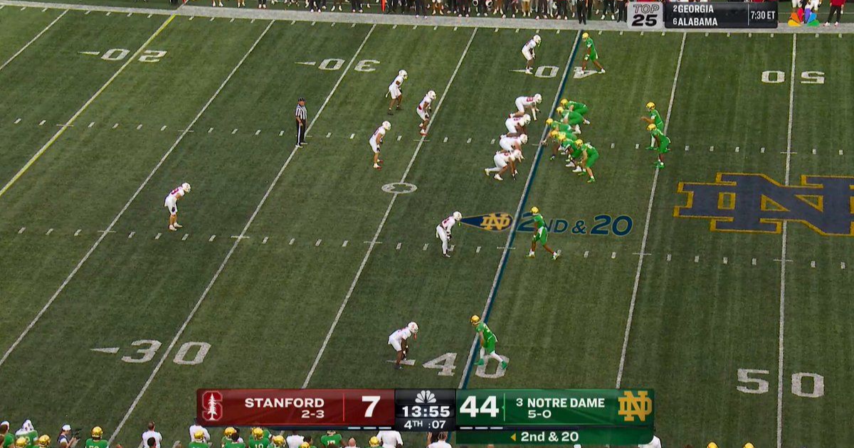 Jonaz Walton scores a 40-yard rushing touchdown for Notre Dame against ...
