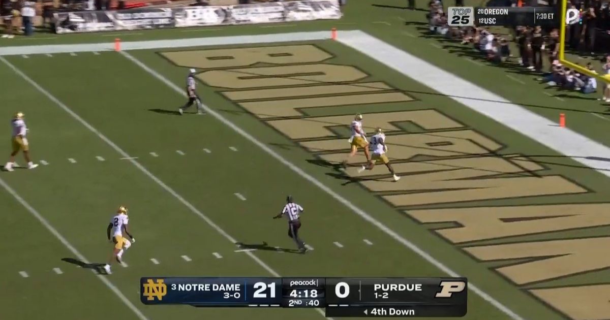 Notre Dame returns a fumble for a touchdown at Purdue · Digg