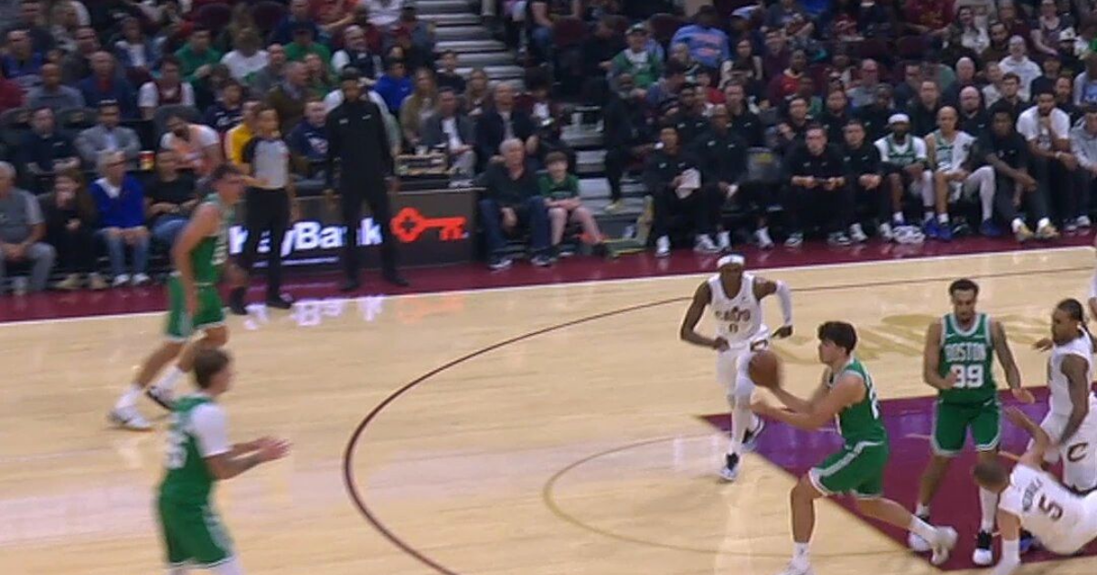 Chris Cenac Jr. scores off a behind-the-back pass in his Celtics ...