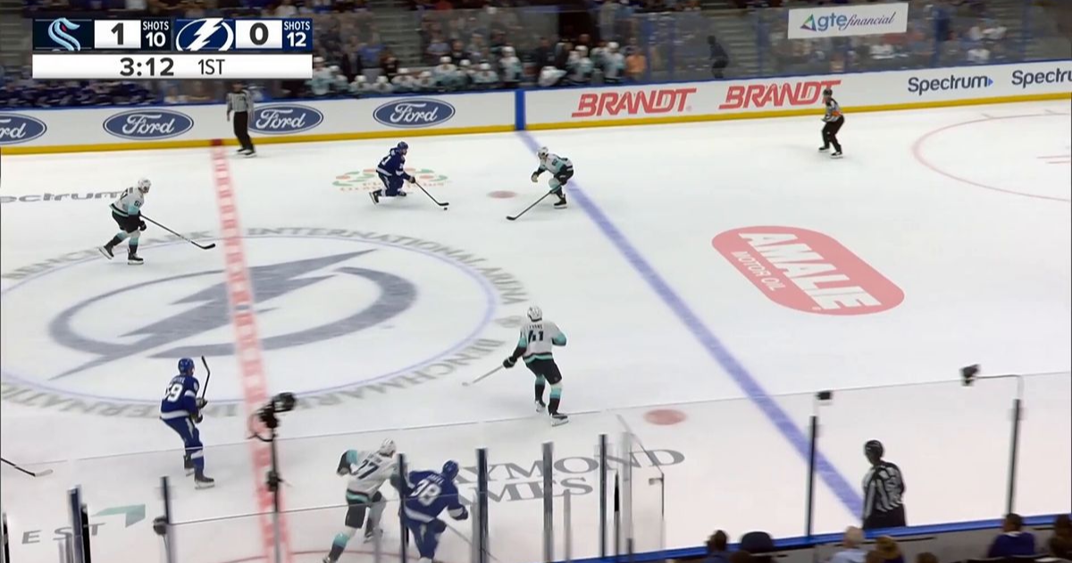 Brandon Hagel scores on rebound after Philipp Grubauer's first save · Digg