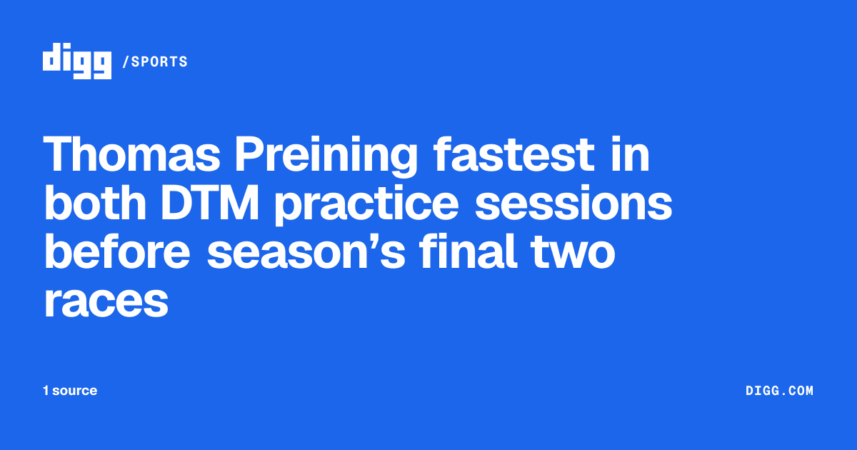 Thomas Preining fastest in both DTM practice sessions before season’s ...