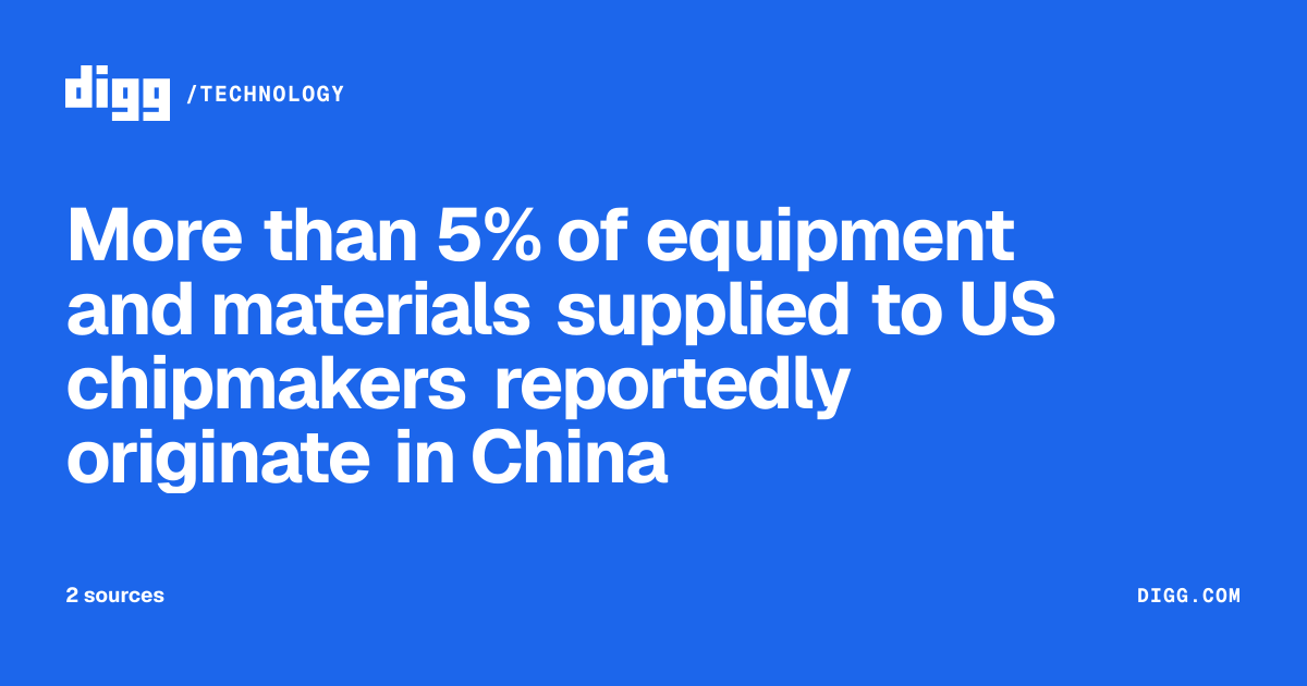 More than 5% of equipment and materials supplied to US chipmakers ...