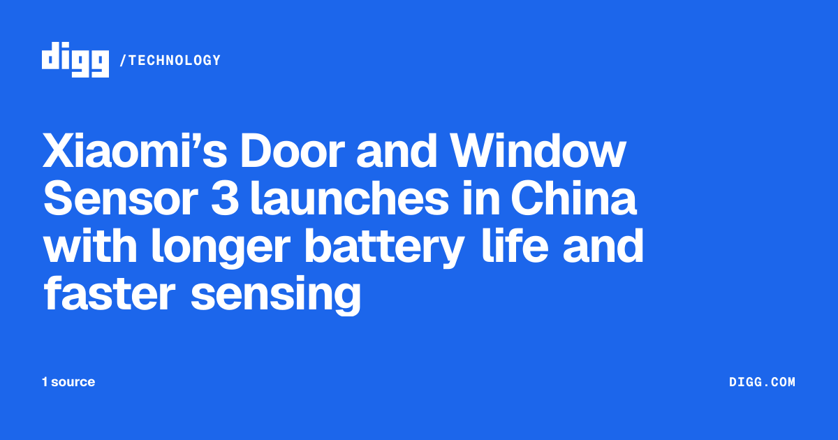 Xiaomi Sensor 3 Launches in China With Three-Year Battery Claim but No Light Sensor