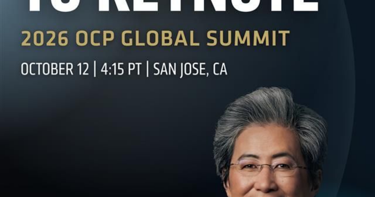 AMD CEO Lisa Su to give OCP Global Summit opening keynote on October 12 ...