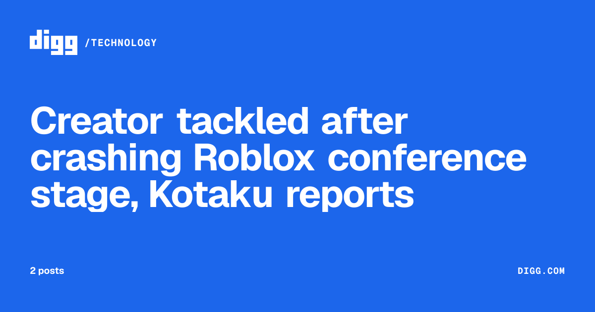 Creator tackled after crashing Roblox conference stage, Kotaku reports ...