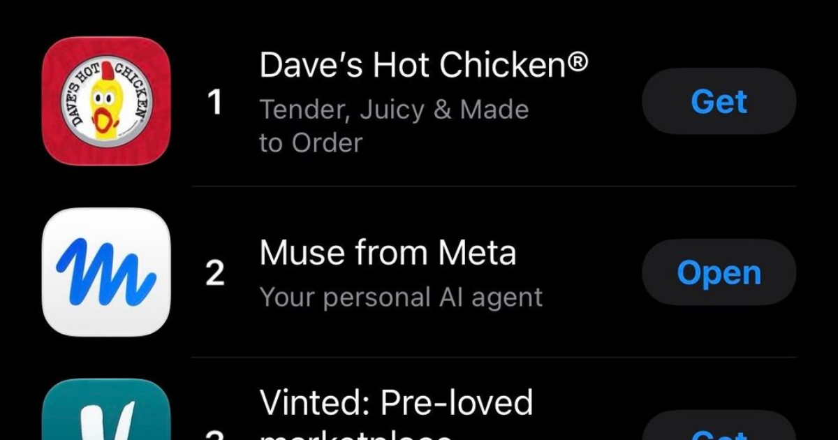 Muse reportedly loses top App Store spot to Dave’s Hot Chicken · Digg