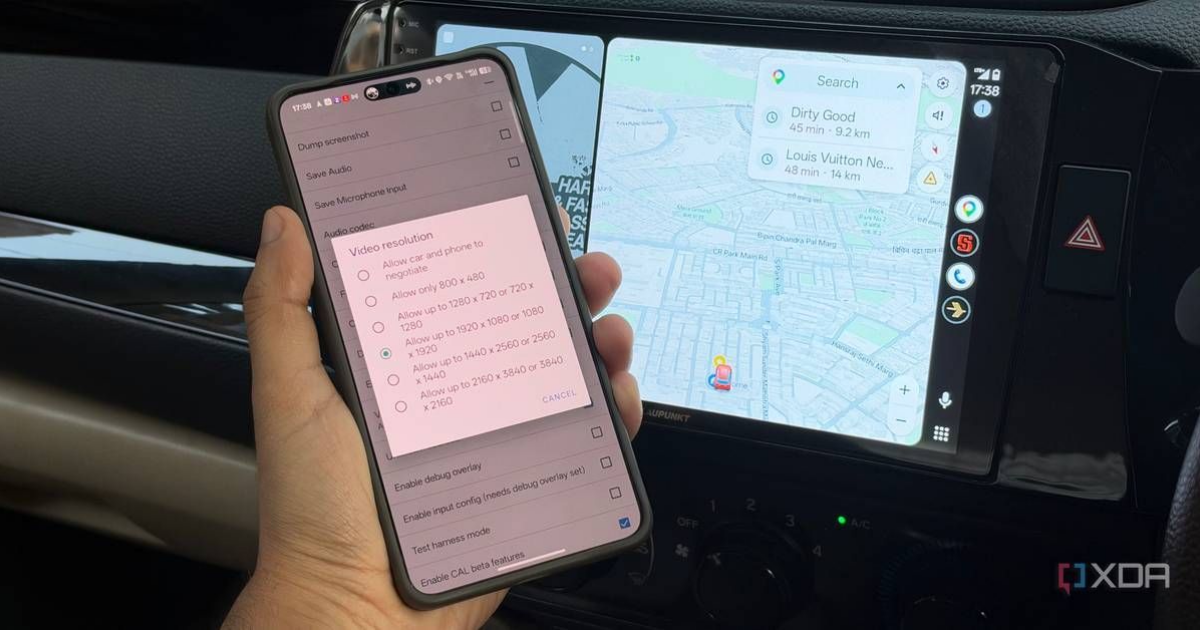 Raising Android Auto's rendering resolution reportedly sharpened one ...