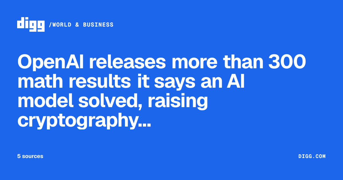 OpenAI releases more than 300 math results it says an AI model solved ...