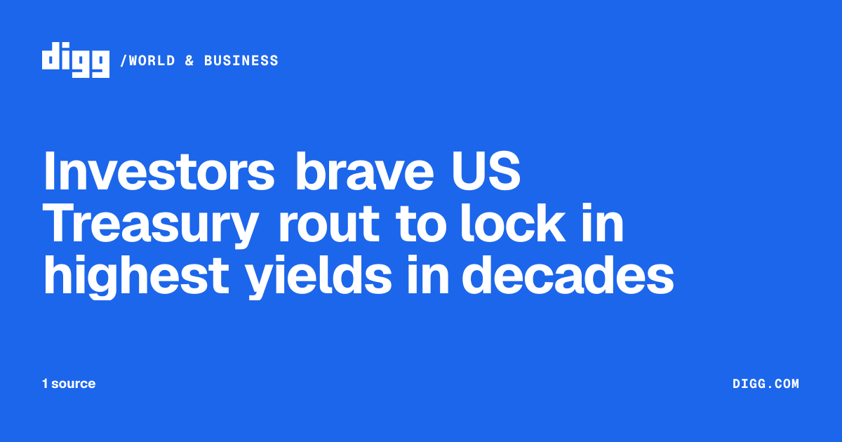 Investors brave US Treasury rout to lock in highest yields in decades ...